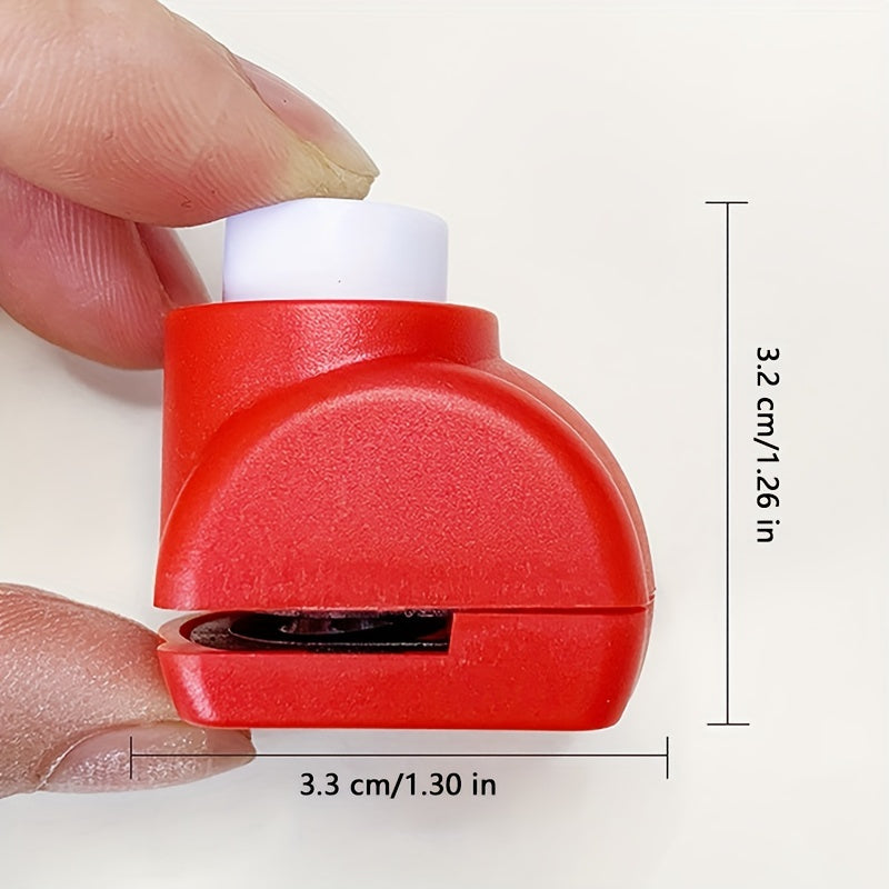 Mini Heart-Shaped Paper Punch Red Manual Craft Embosser for DIY Projects
