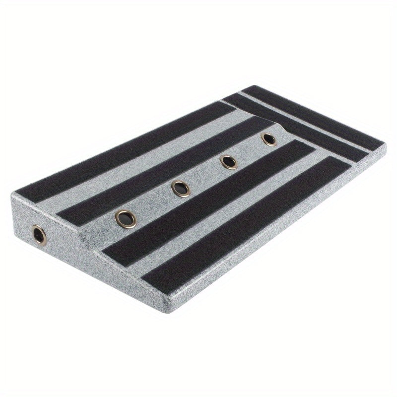 Lightweight Black Guitar Pedal Board with Non-Slip Surface and Hidden Power Supply