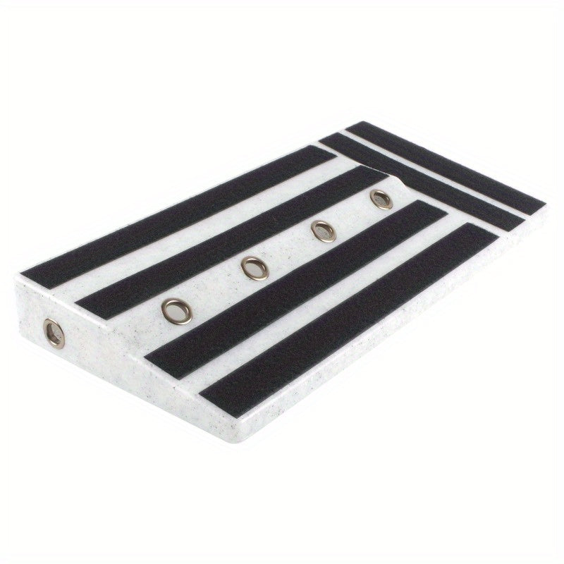 Lightweight Black Guitar Pedal Board with Non-Slip Surface and Hidden Power Supply