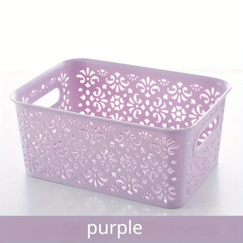 cesta de almacenamiento de plástico para cosméticos y artículos del hogar, organización versátil del hogar