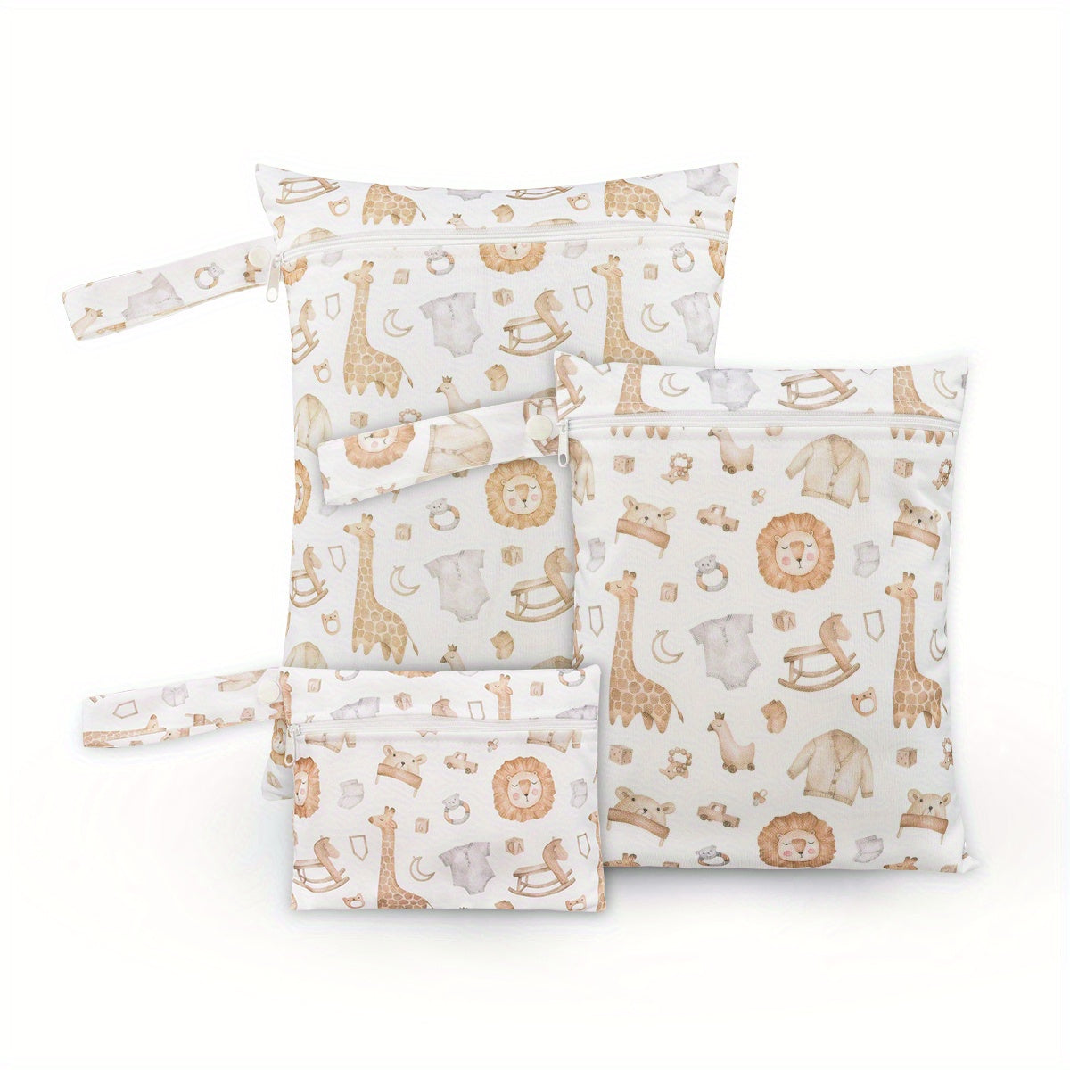 Set of 3 Waterproof Diaper Bags for Travel and Storage