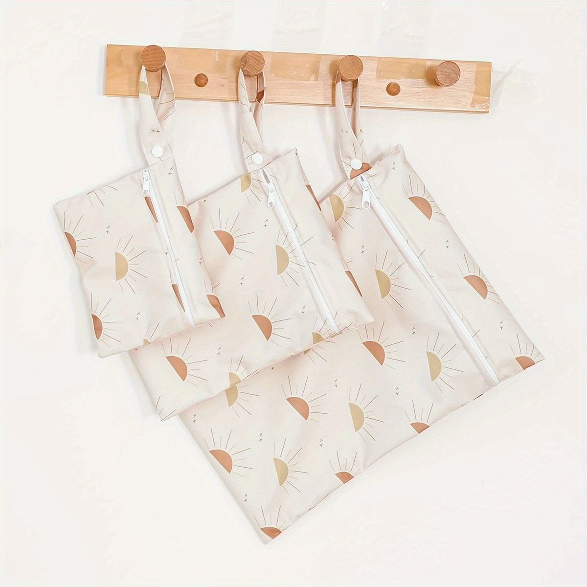 Набор из 3 моющихся многофункциональных сумок с гладкими карманами на молнии, идеально подходящих для хранения во время путешествий и влажных предметов