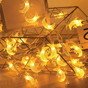 LED Moon String Lights Indoor Outdoor Battery Powered White 10-40 LED for Parties Weddings Holidays