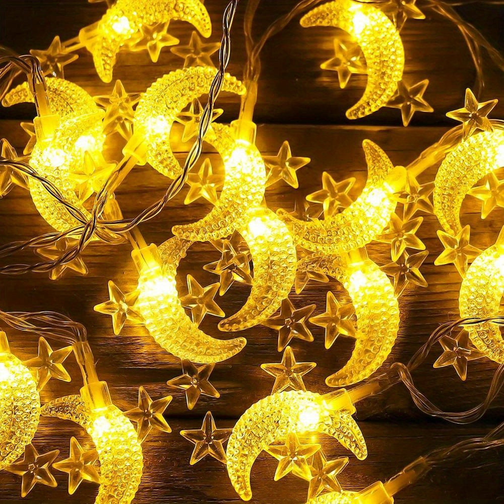 LED Moon String Lights Indoor Outdoor Battery Powered White 10-40 LED for Parties Weddings Holidays
