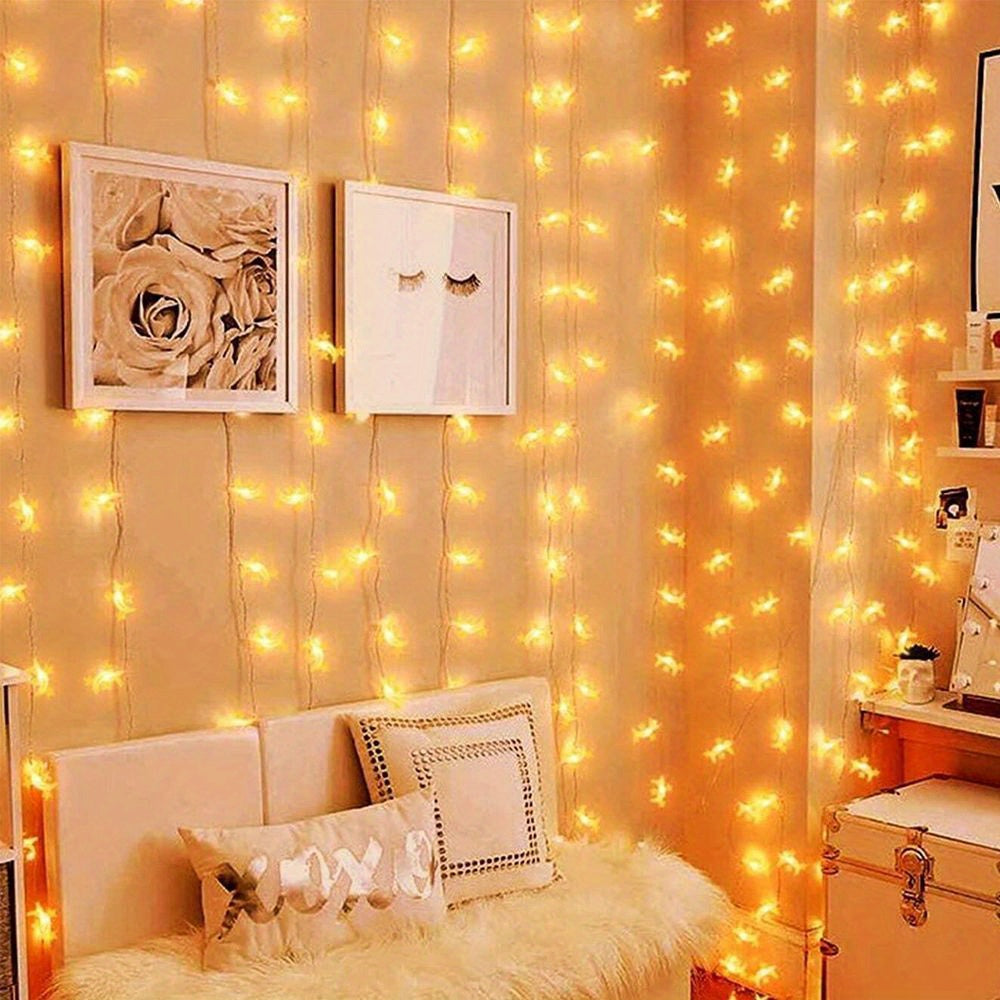 LED Moon String Lights Indoor Outdoor Battery Powered White 10-40 LED for Parties Weddings Holidays