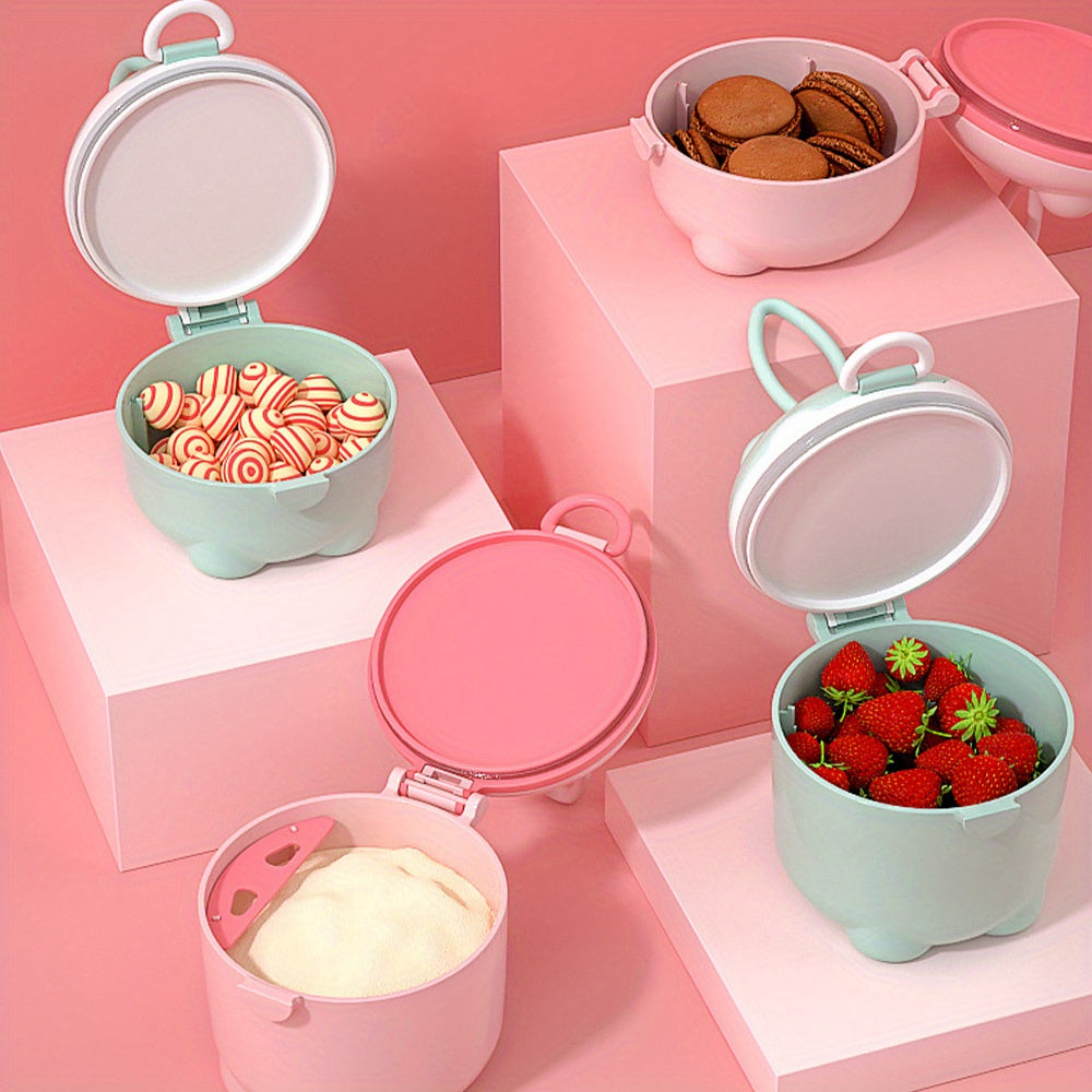 Four-Layer Milk Powder Storage Container with Rotating Snack Box Food Organizer