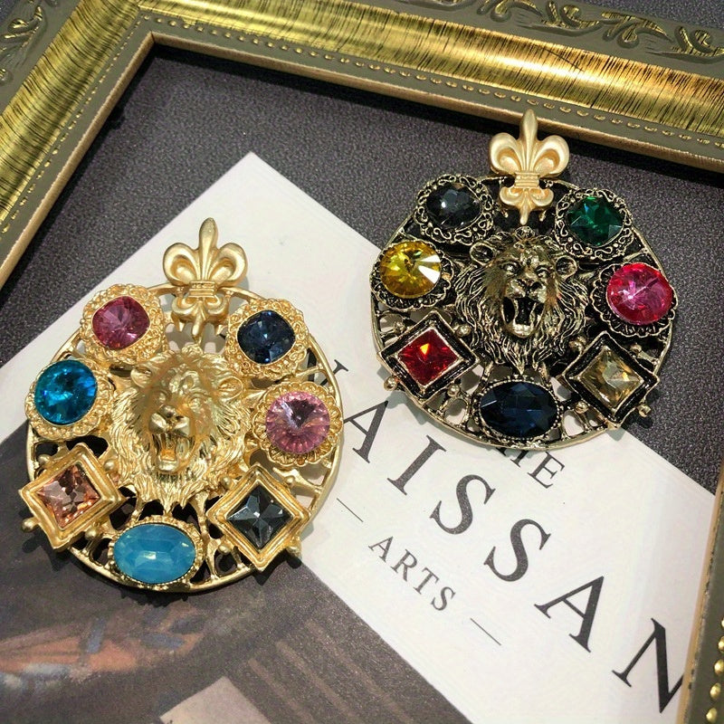 Vintage Baroque Style Rhinestone Brooch for Parties and Gifts