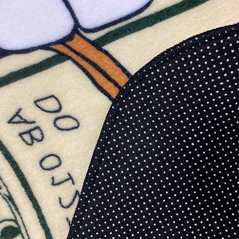 Cashmere and Lips Pattern Plush Rug Thick Faux Cashmere for Living Room Bedroom Home Decor