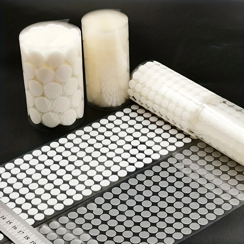 1008 Pieces 10mm Transparent Dot Sticker Hook and Loop Fastener with Strong Glue