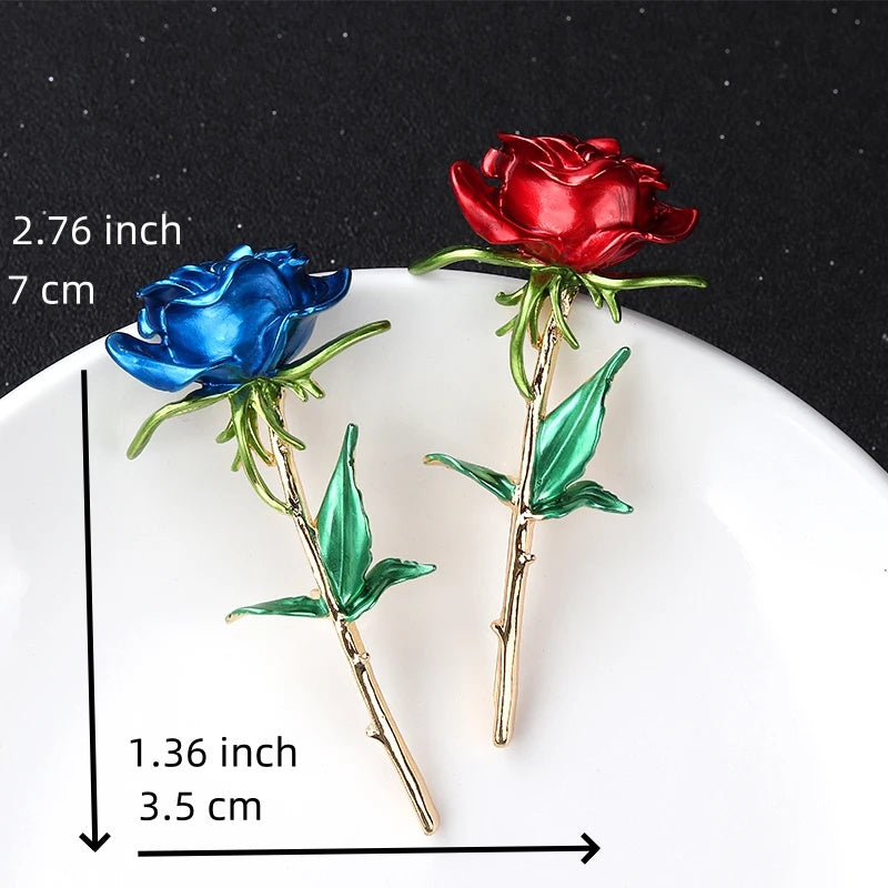 Vintage Rose Flower Lapel Pin for Women Stylish Clothing and Daily Wear