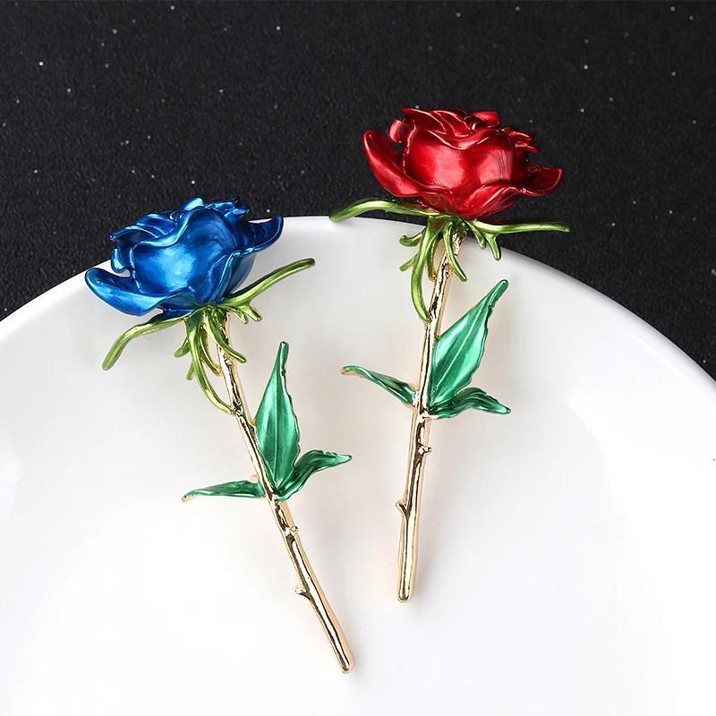 Vintage Rose Flower Lapel Pin for Women Stylish Clothing and Daily Wear