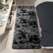 Tie-Dye Gradient Plush Area Mat Soft Silk Fur Machine Washable Bedroom Living Room