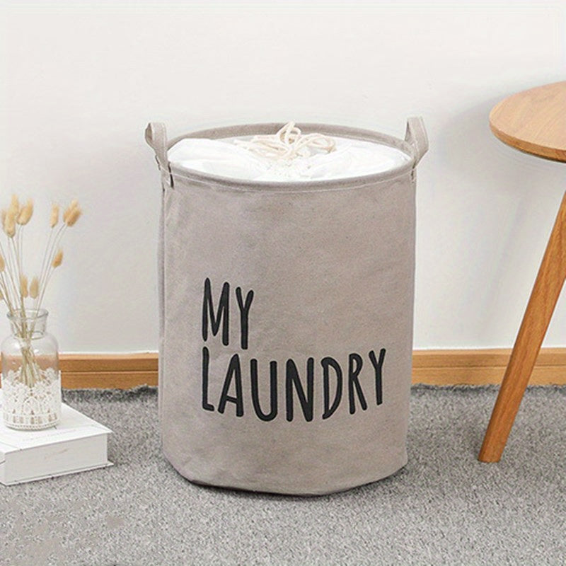 Large Waterproof Laundry Basket with Drawstring Closure for Bedroom Bathroom Dorm