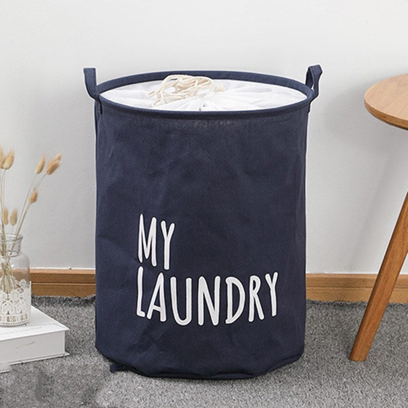 Large Waterproof Laundry Basket with Drawstring Closure for Bedroom Bathroom Dorm
