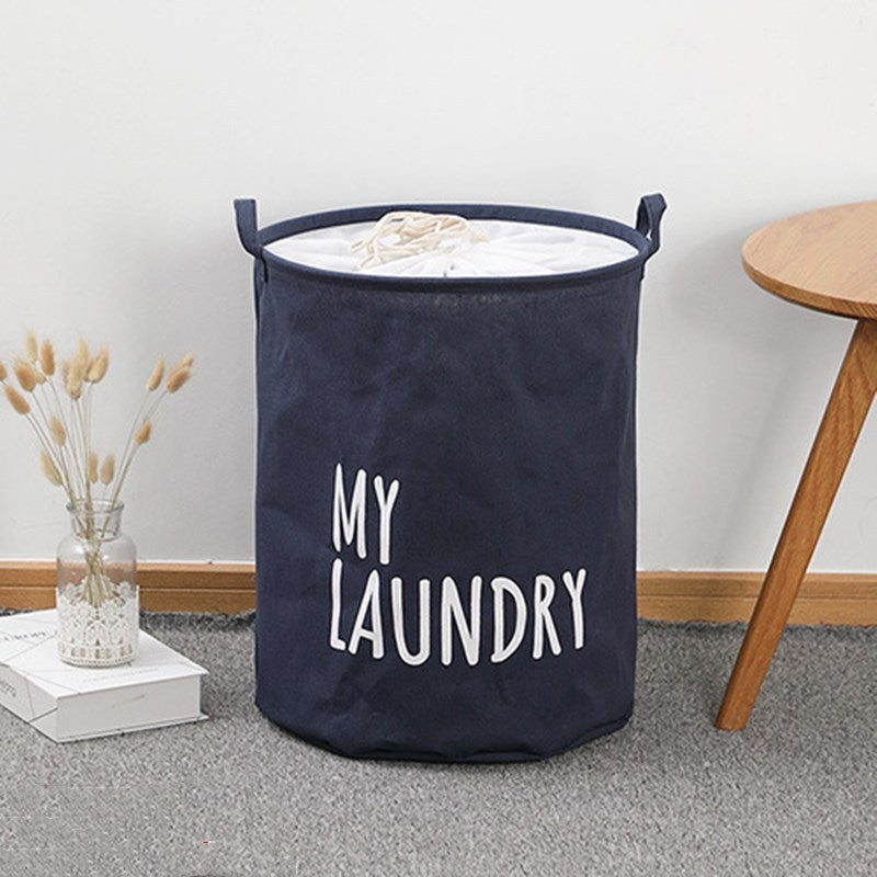 Large Waterproof Laundry Basket with Drawstring Closure for Bedroom Bathroom Dorm