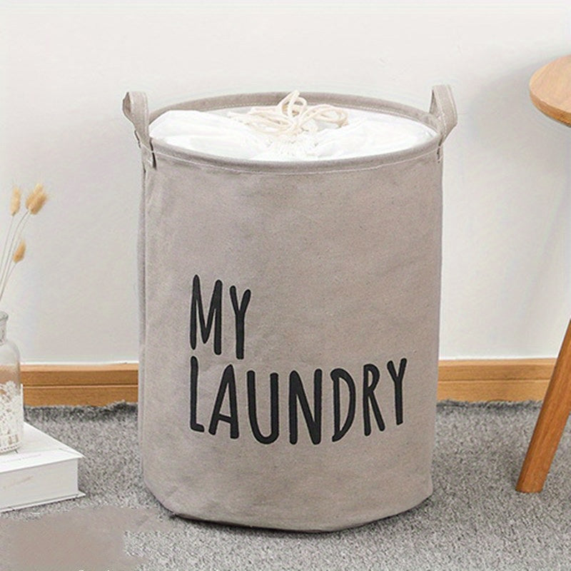 Large Waterproof Laundry Basket with Drawstring Closure for Bedroom Bathroom Dorm