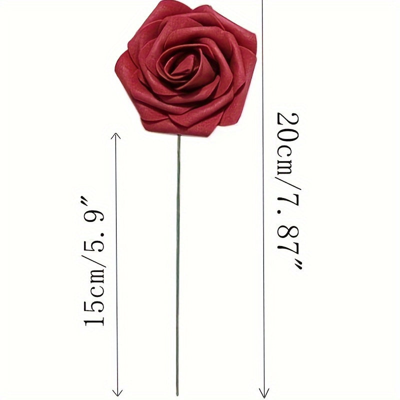Artificial Rose Flowers Set for Garden Wedding Party Home Decor 25 Pieces