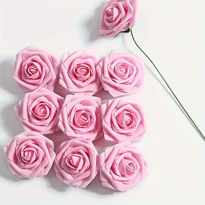 Artificial Rose Flowers Set for Garden Wedding Party Home Decor 25 Pieces