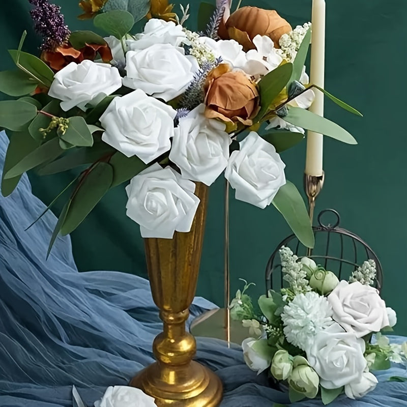 Artificial Rose Flowers Set for Garden Wedding Party Home Decor 25 Pieces