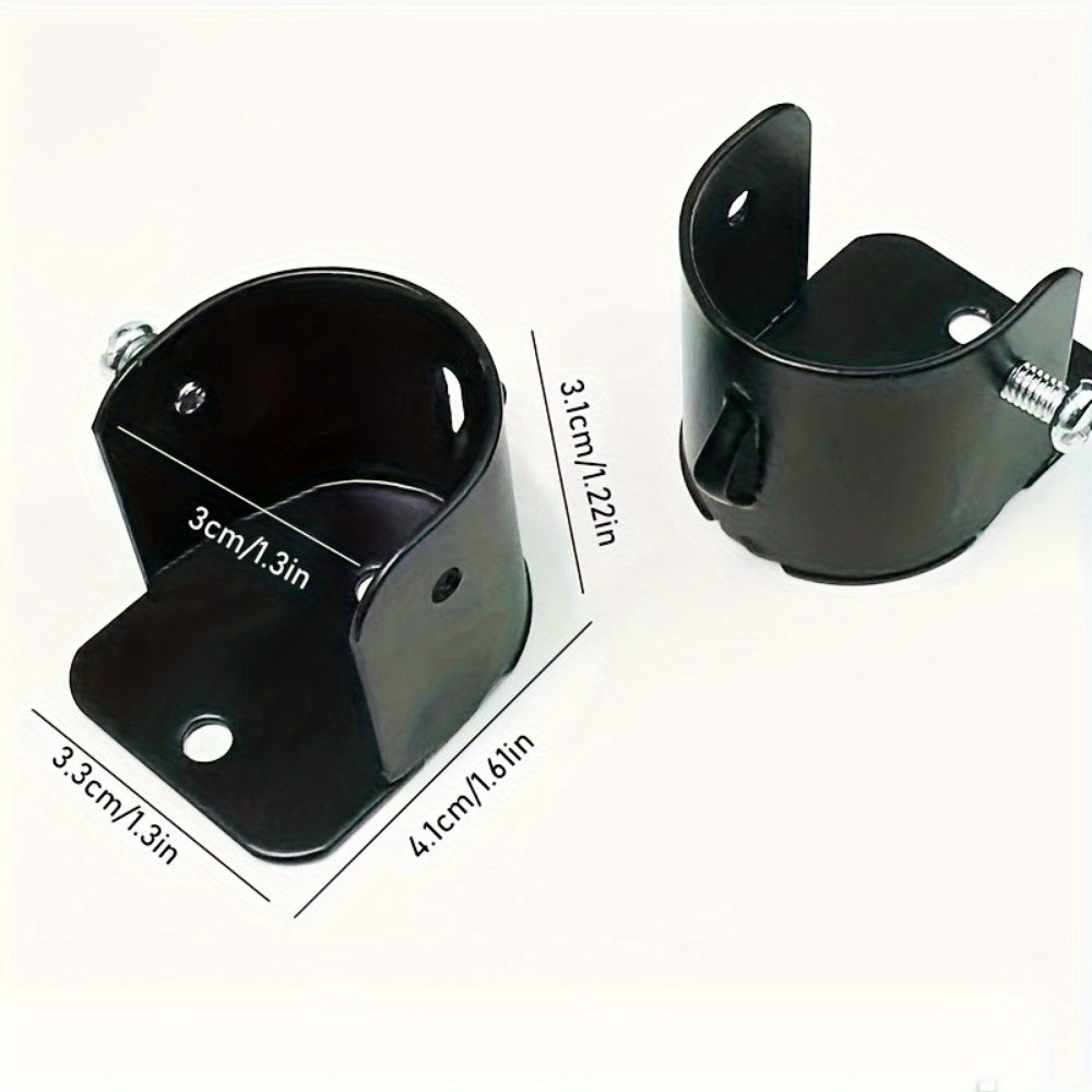 Set of 1 or 2 Curtain Rod Flange Fittings for Roman and Stainless Pipe Mounting