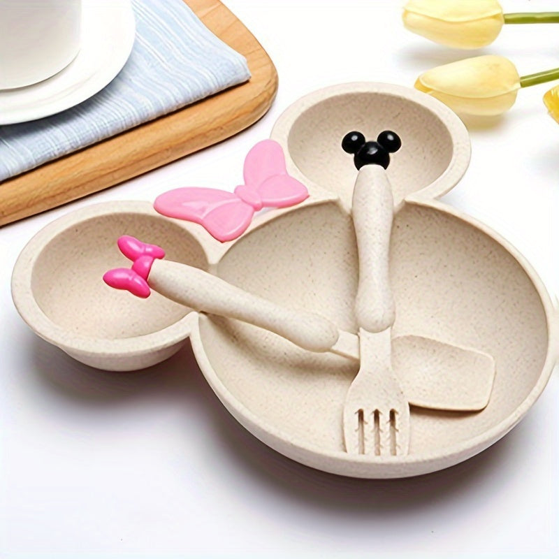 Wheat Straw Dinnerware Set Non-Toxic BPA-Free Plates and Cutlery for Adults