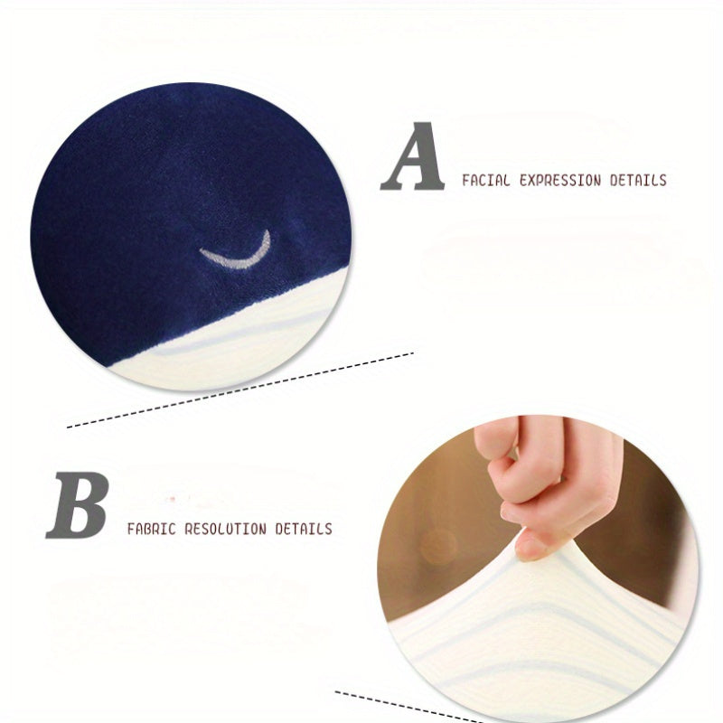 Blue Whale Plush Toy Soft Hypoallergenic Polyester Kids Birthday Gift Autumn Winter Decor