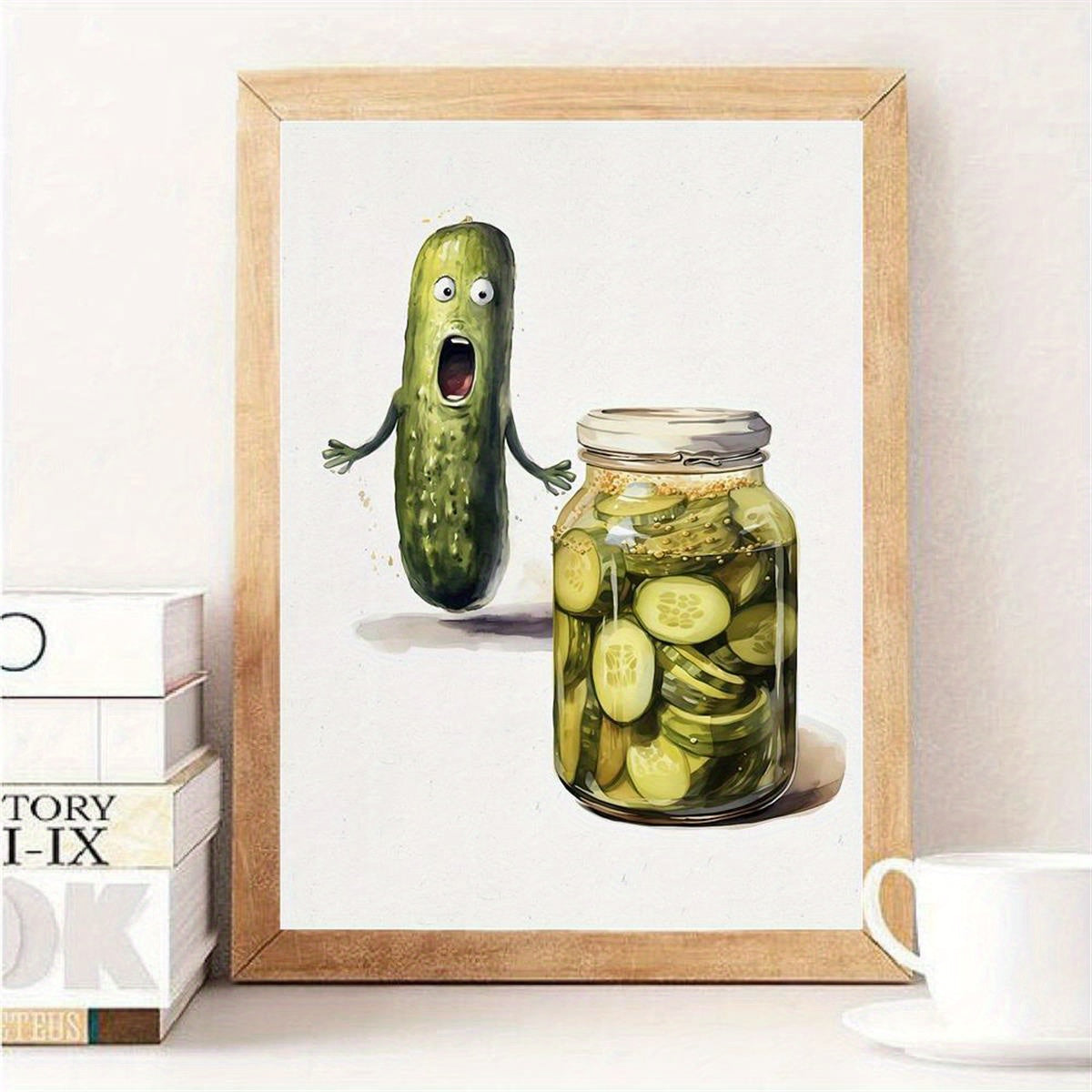Pickle akvarel kanvas san'ati - ramkasiz, g'ayrioddiy uy bezaklari
