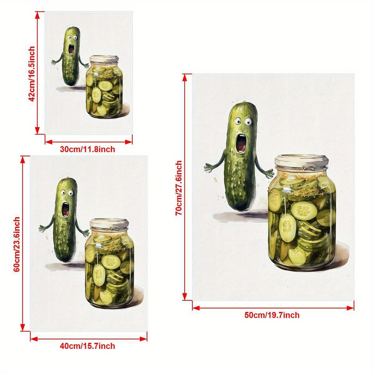 Pickle akvarel kanvas san'ati - ramkasiz, g'ayrioddiy uy bezaklari