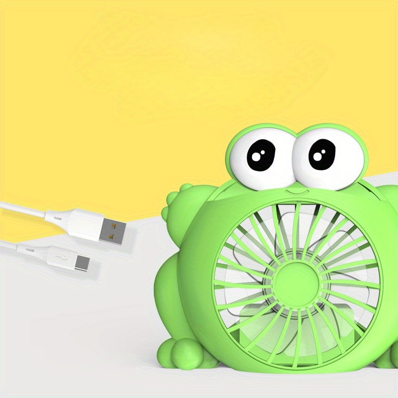 Portable USB Rechargeable Cartoon Fan for Students and Travelers