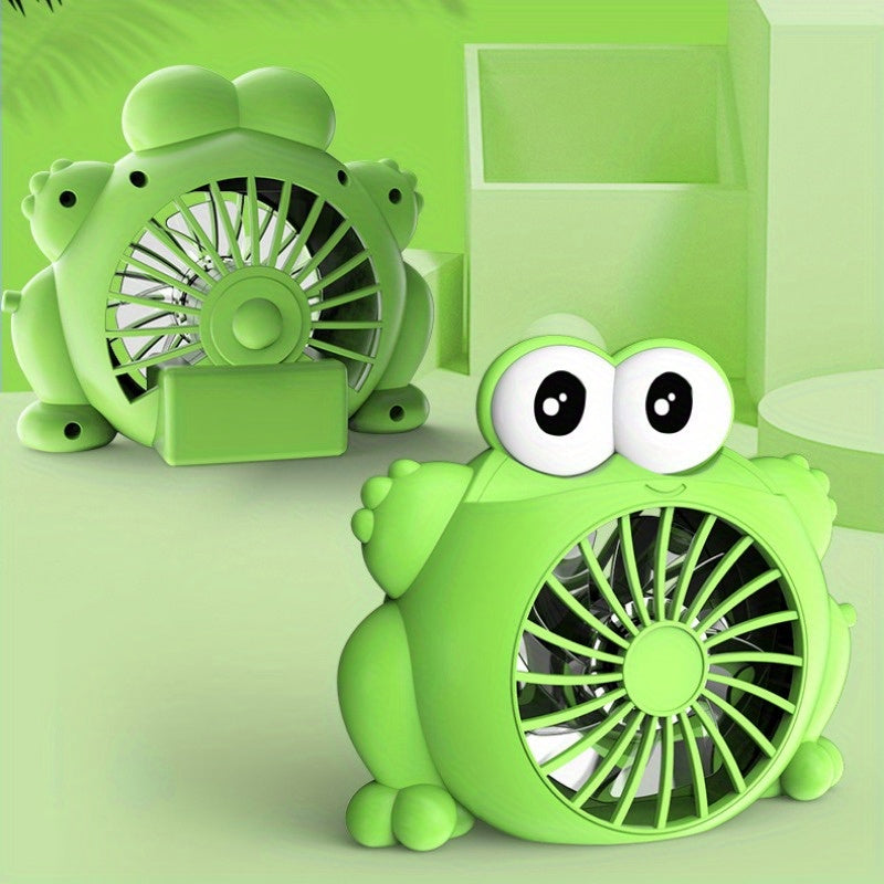Portable USB Rechargeable Cartoon Fan for Students and Travelers