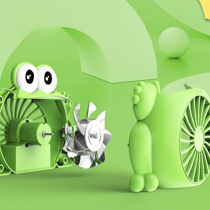 Portable USB Rechargeable Cartoon Fan for Students and Travelers