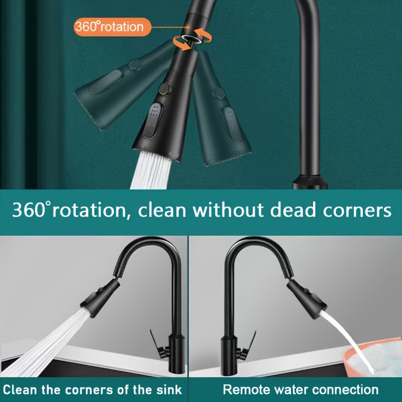 Multifunctional Kitchen Faucet Extender with 360° Rotation and 3 Water Outlet Modes