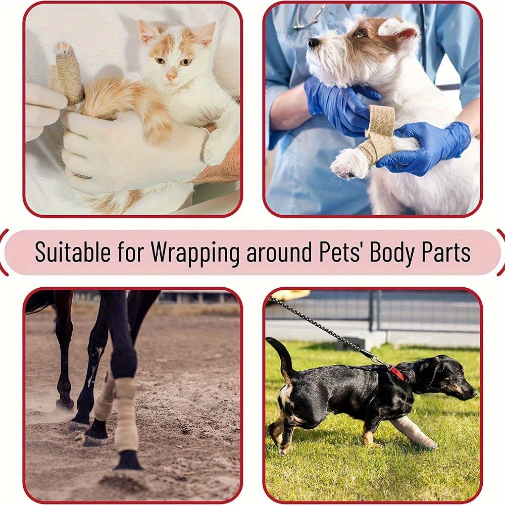 Set of 6 Self-Adhesive Elastic Bandages for Sports Medical Injury Support