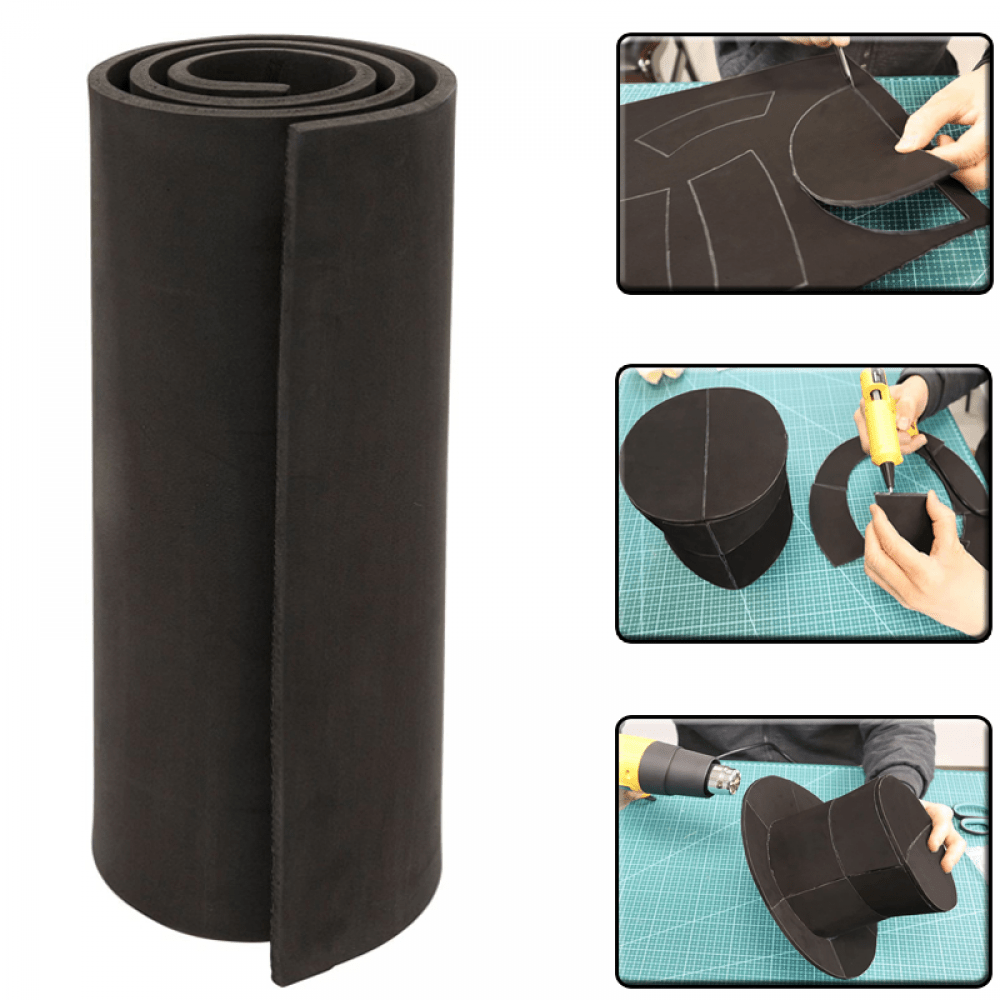 EVA Foam Sheet Roll 35x100cm 1-10mm Thick Black for Cosplay Crafts DIY