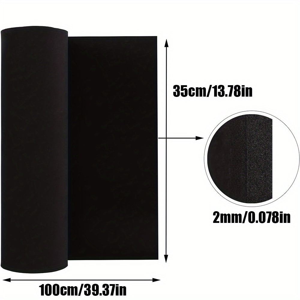 EVA Foam Sheet Roll 35x100cm 1-10mm Thick Black for Cosplay Crafts DIY