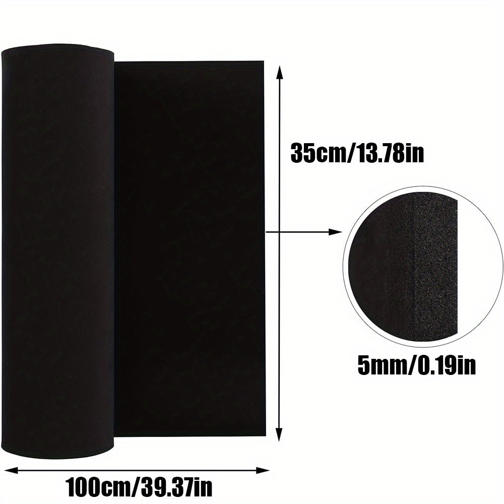 EVA Foam Sheet Roll 35x100cm 1-10mm Thick Black for Cosplay Crafts DIY