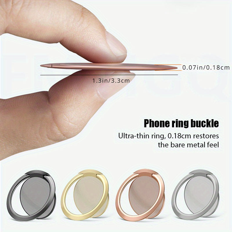 Universal Metal Phone Socket Holder Magnetic Car Mount Rotatable Finger Ring