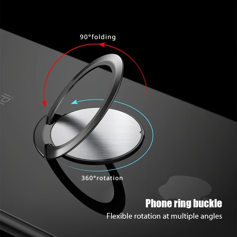 Universal Metal Phone Socket Holder Magnetic Car Mount Rotatable Finger Ring