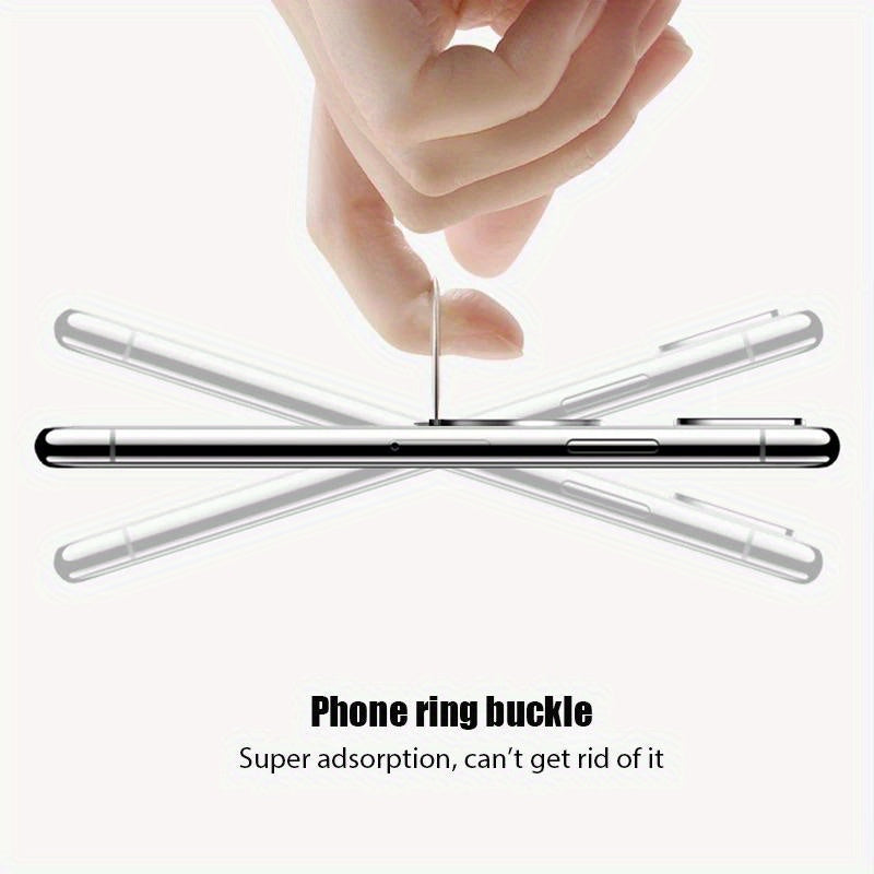 Universal Metal Phone Socket Holder Magnetic Car Mount Rotatable Finger Ring