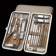 Set of 8 or 19 Stainless Steel Nail Clipper and Manicure Tools for Foot and Nail Care