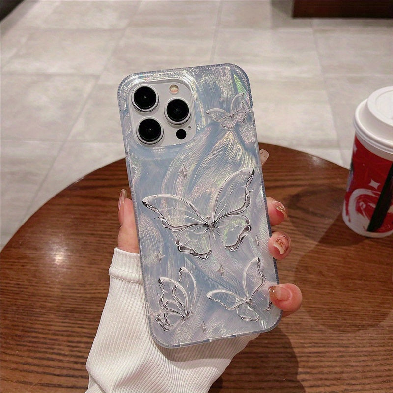 Premium Butterfly iPhone Case for Pro Max Series Gradient Camlet Shockproof Cover