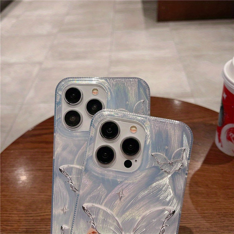 Premium Butterfly iPhone Case for Pro Max Series Gradient Camlet Shockproof Cover