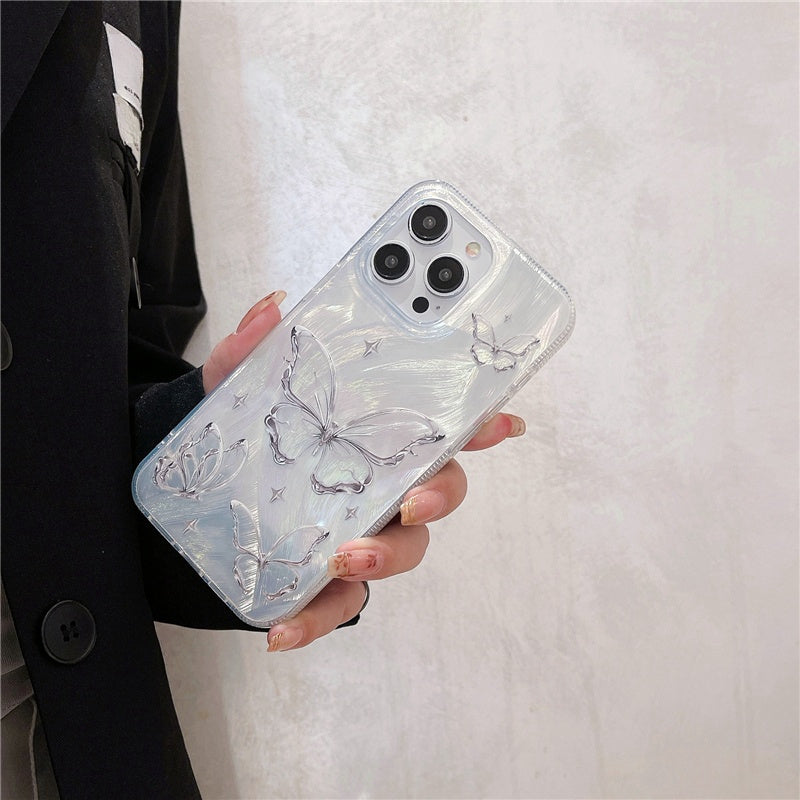 Premium Butterfly iPhone Case for Pro Max Series Gradient Camlet Shockproof Cover