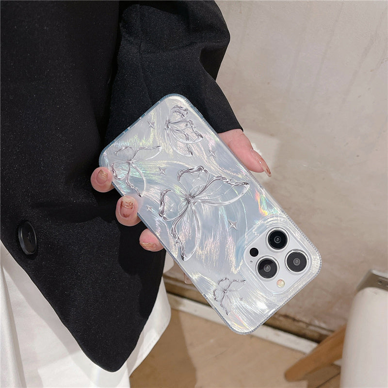 Premium Butterfly iPhone Case for Pro Max Series Gradient Camlet Shockproof Cover