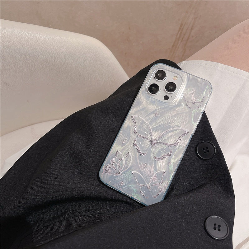 Premium Butterfly iPhone Case for Pro Max Series Gradient Camlet Shockproof Cover