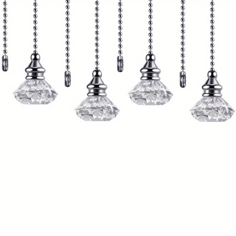 1/2/3/4 dona Kristall tortma zanjirli changyutgichlar uchun osma bezaklar