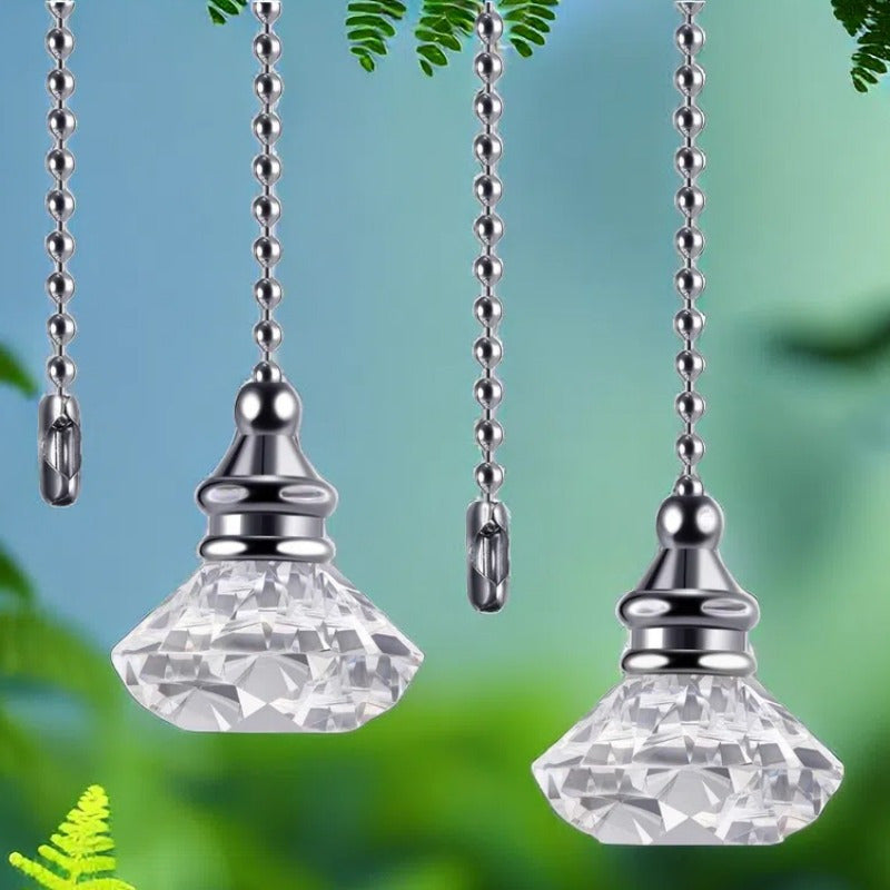 1/2/3/4 dona Kristall tortma zanjirli changyutgichlar uchun osma bezaklar