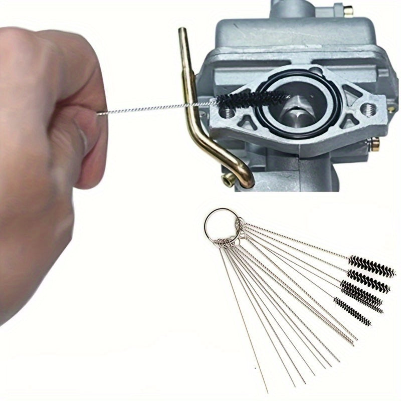 Щетка для очистки карбюратора мотоцикла, игла из нержавеющей стали, пульверизатор, инструмент