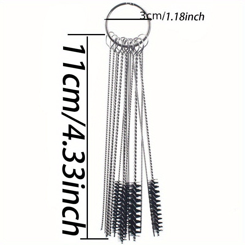 Щетка для очистки карбюратора мотоцикла, игла из нержавеющей стали, пульверизатор, инструмент