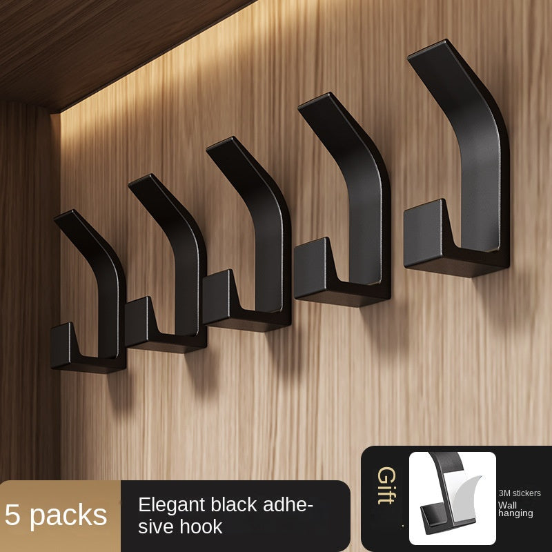 Set of 5 Adhesive Wall Hooks for Hanging Items in Bedrooms Kitchens Bathrooms